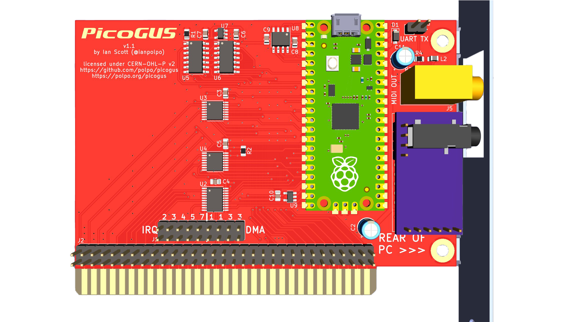 PicoGUS brings UltraSound to retro computers