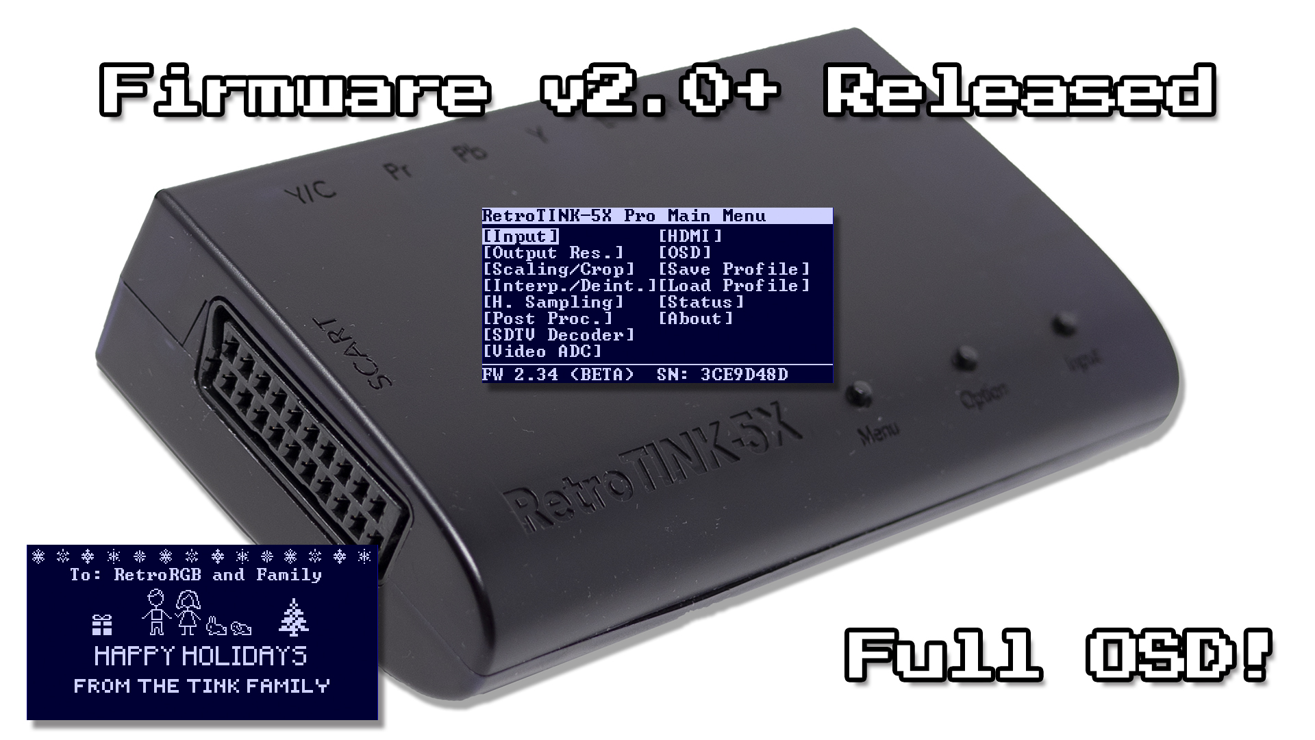 RetroTINK 5x:  Massive v2+ (free) Firmware Update