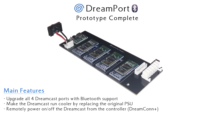 DreamPort: Sega Dreamcast Bluetooth & Power Supply Upgrade