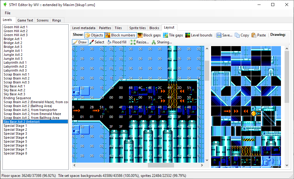 Sonic the Hedgehog 1 for Master System Level Editor Project Revived!